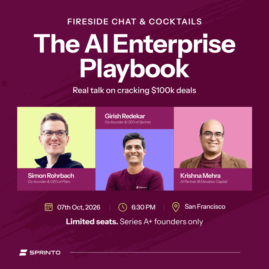 Enterprise Sales in the Age of AI : Founder Fireside Chat & Cocktails