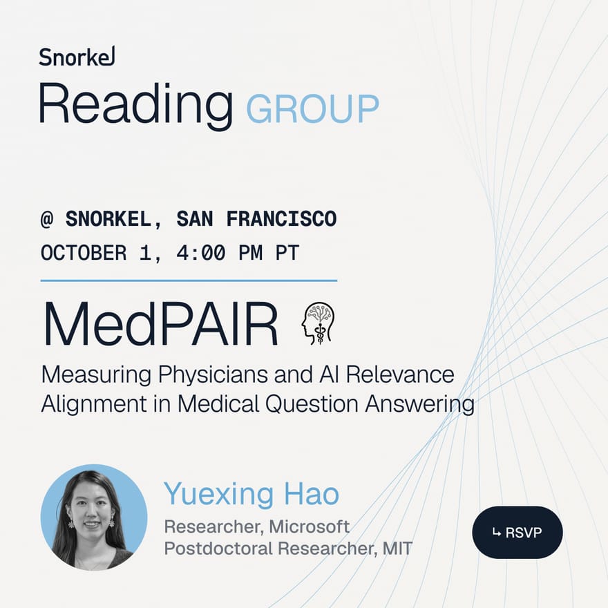 Reading Group (+🧋): Measuring Physicians and AI Relevance Alignment with MedPAIR