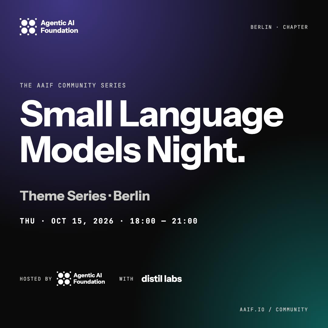 AAIF Berlin · Small Language Models Night at Distil Labs