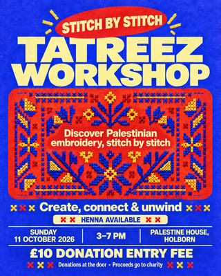 Tatreez Workshop at Palestine House