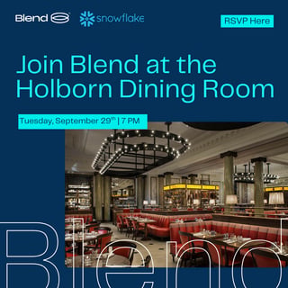 An Evening with Blend at the Holborn Dining Room