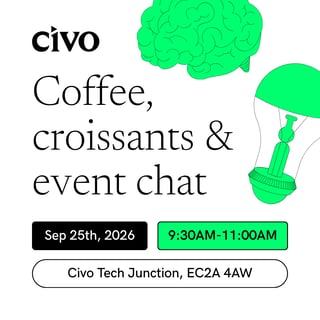 Civo Event Organisers Meetup - coffee and pastry