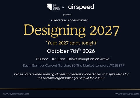 Designing 2027 - A Revenue Leaders Dinner.