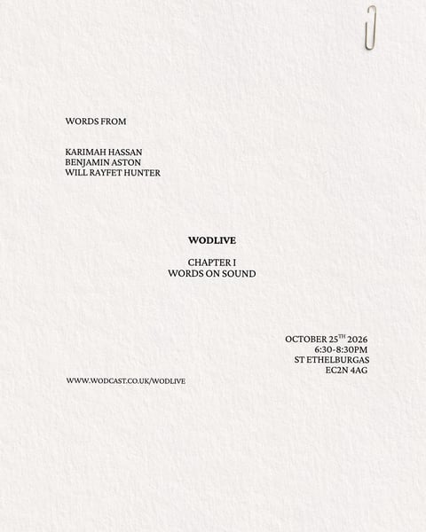 Chapter I: Words on Sound