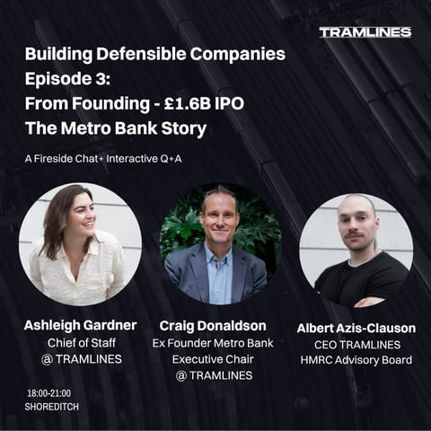 Building Defensible Companies: Episode 3: Craig Donaldson - Founder Metro Bank