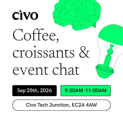 Civo Event Organisers Meetup - coffee and pastry