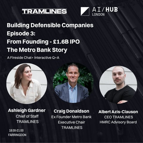 Building Defensible Companies: Episode 3: Craig Donaldson - Founder Metro Bank
