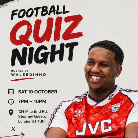 ⚽️ Quiz Night with Waleediñho