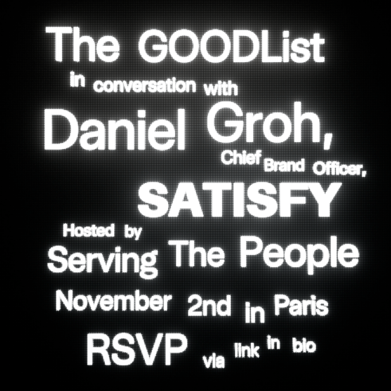 The GOODList × Serving the People: In Conversation with Daniel Groh