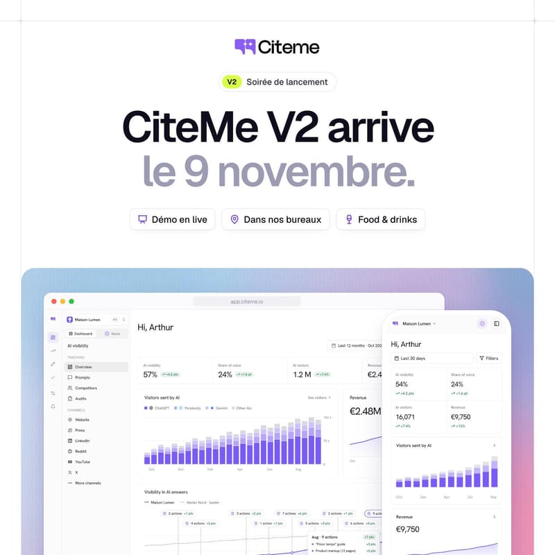 Citeme V2 - Soirée de lancement