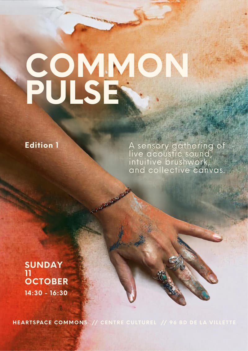 COMMON PULSE Ed. 1 – Intuitive Painting, Color Foundations & Live Handpan