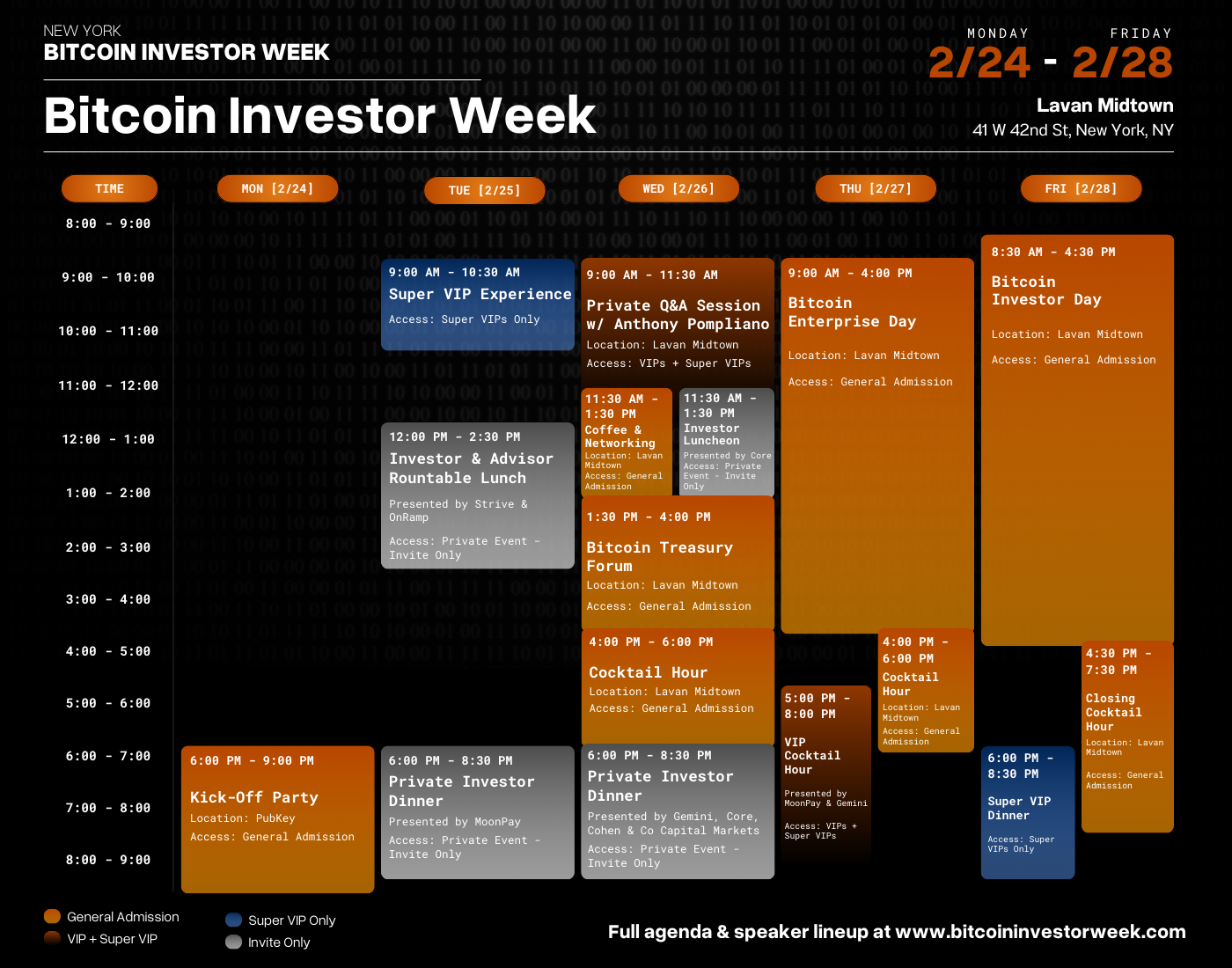Bitcoin Investor Week · Luma