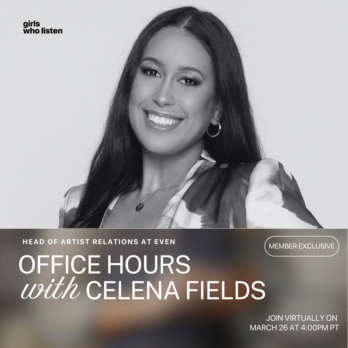 Executive Office Hours with Celena Fields (Virtual)