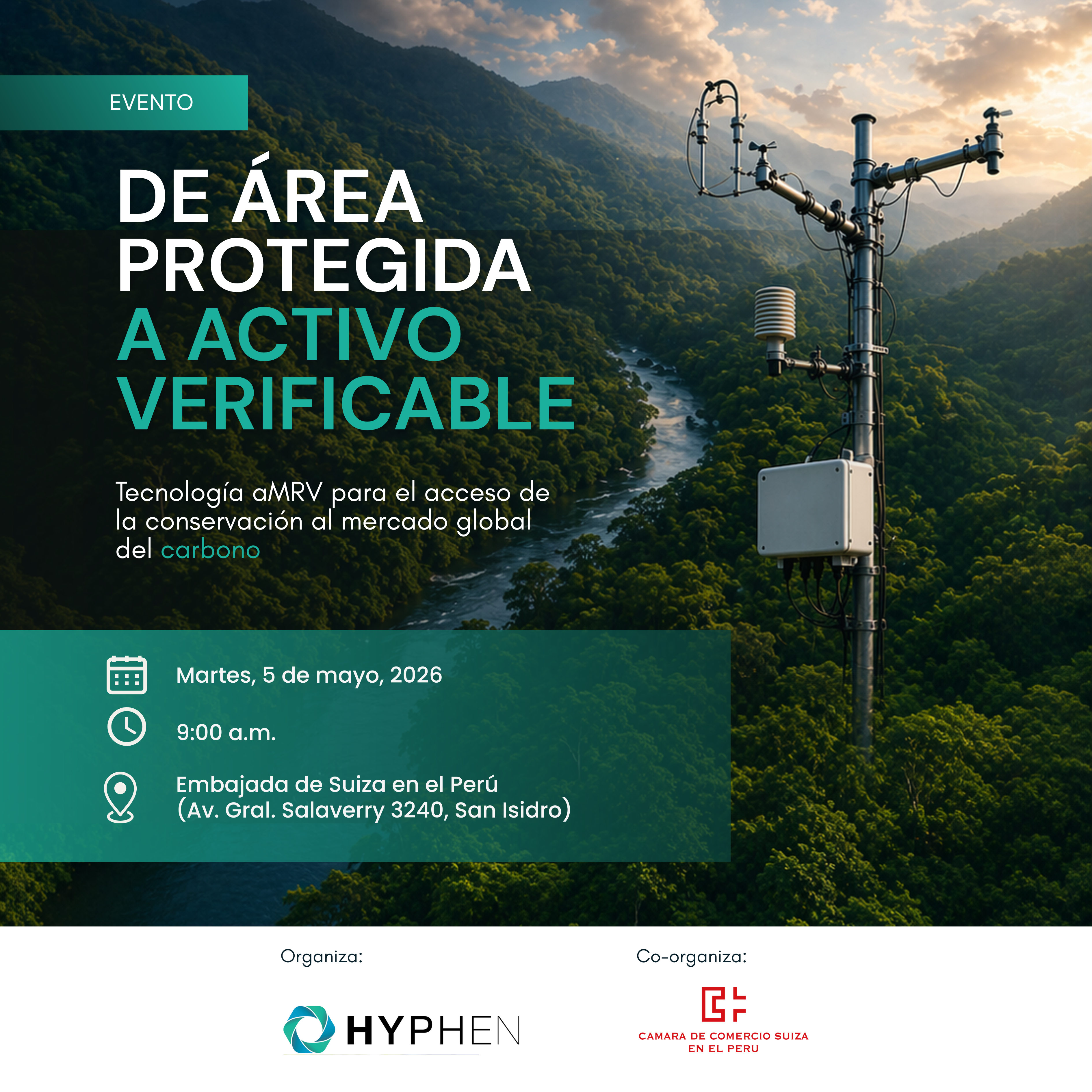 Evento "De área protegida a activo verificable: Tecnología aMRV para el acceso de la conservación al mercado global del carbono"