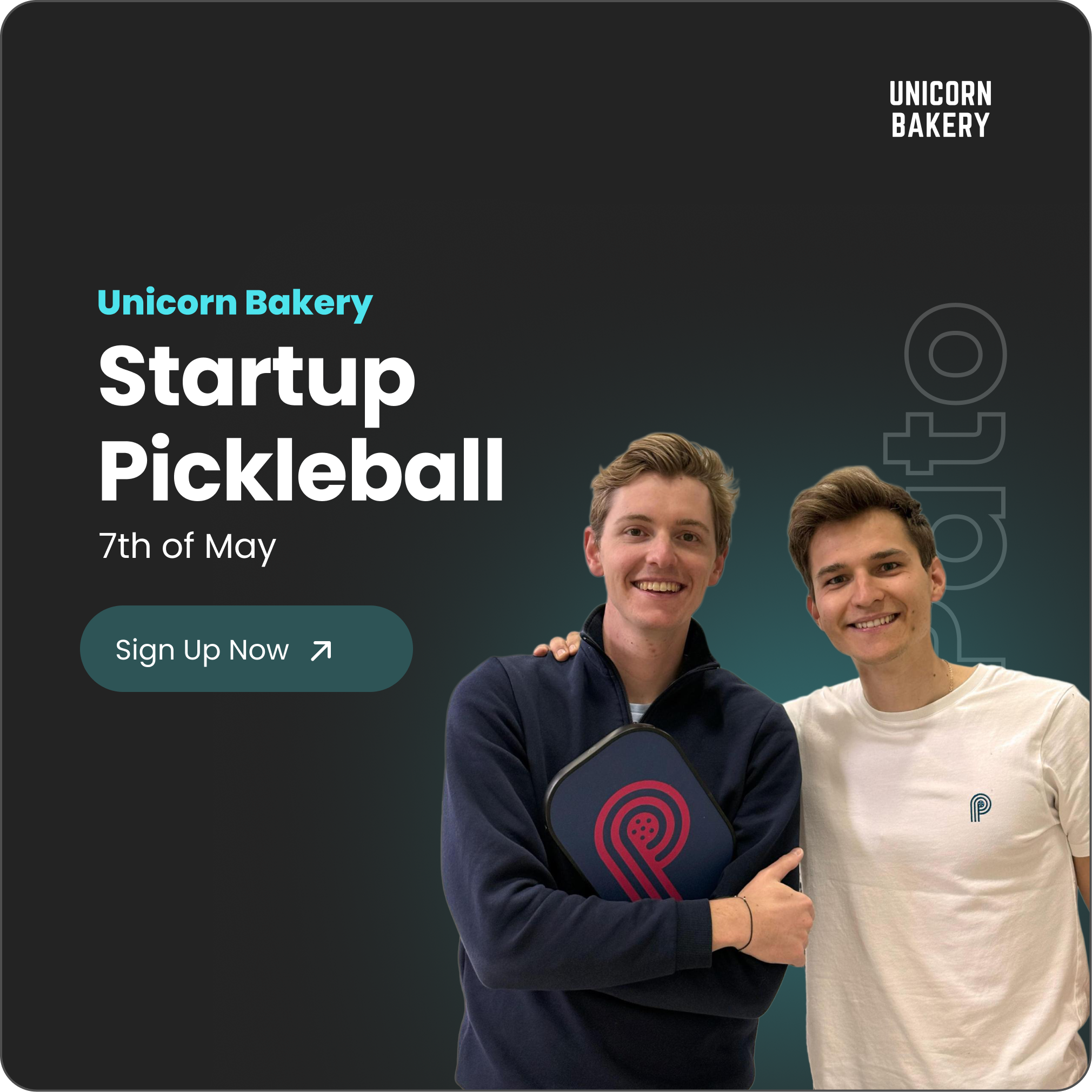 Startup Pickleball by Unicorn Bakery x PATO