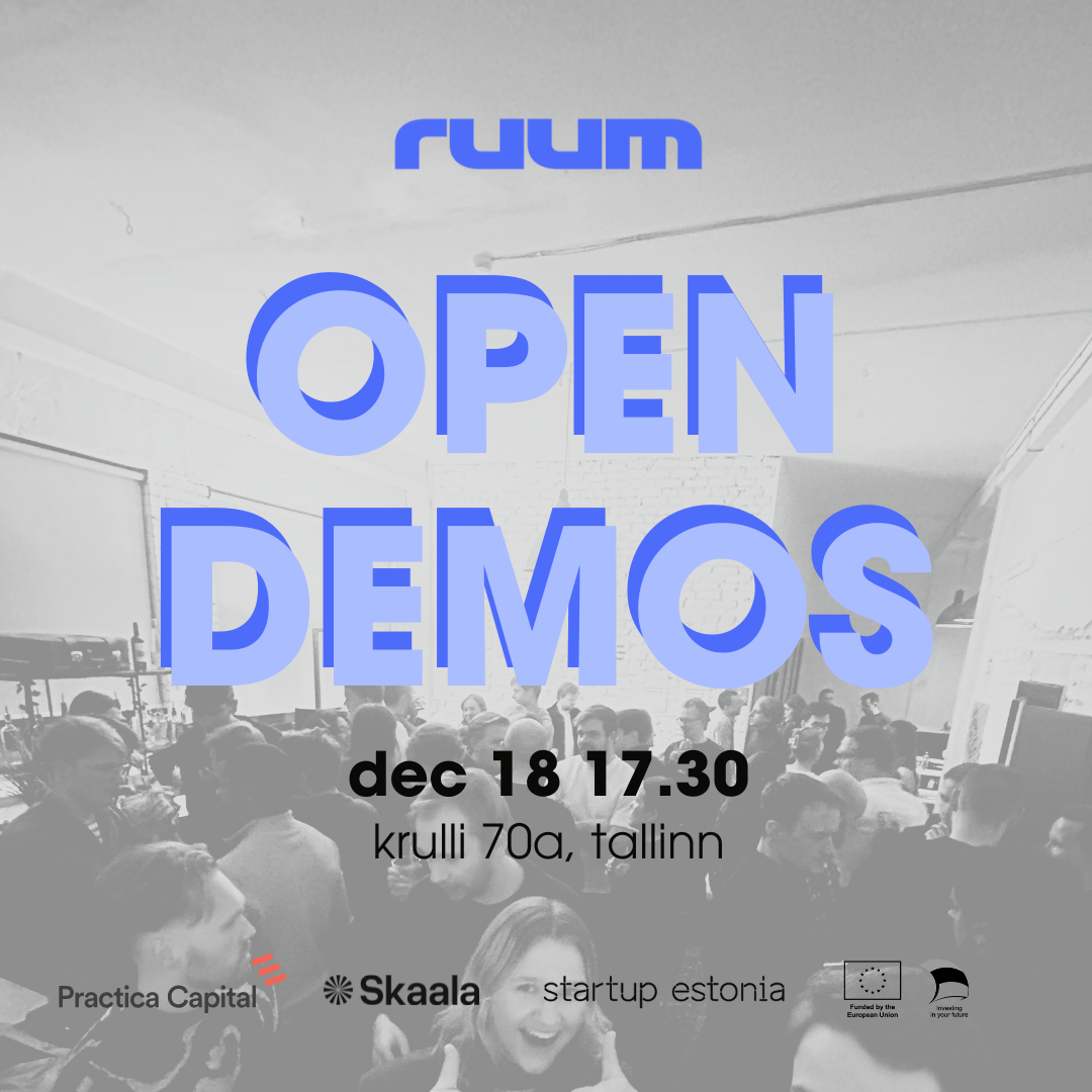 ruum final demos, techno party included.