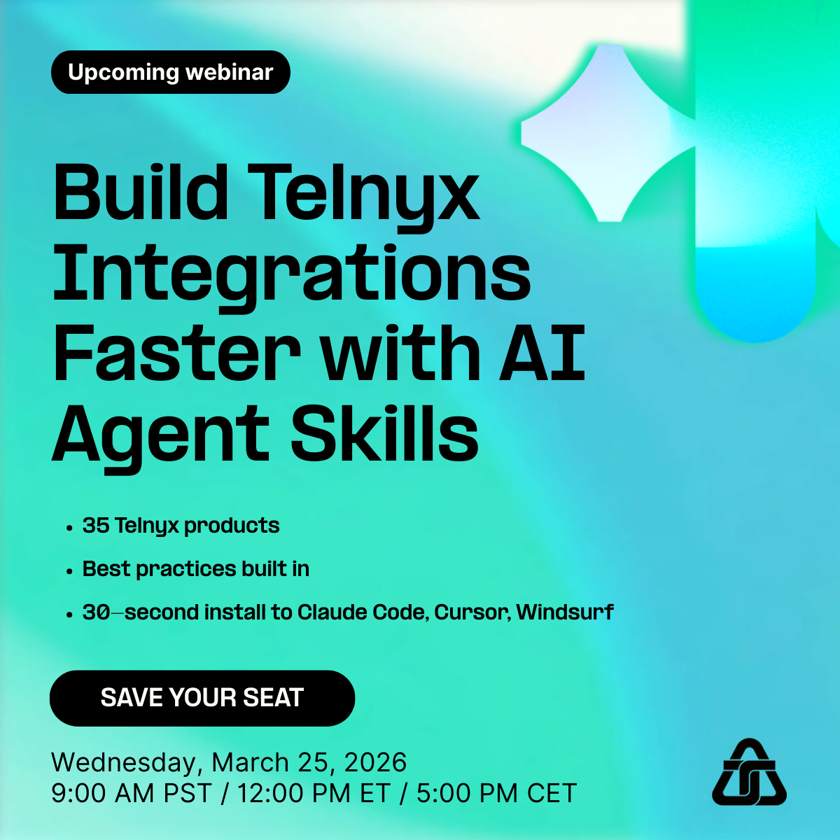Webinar: Build Telnyx Integrations Faster with AI Agent Skills