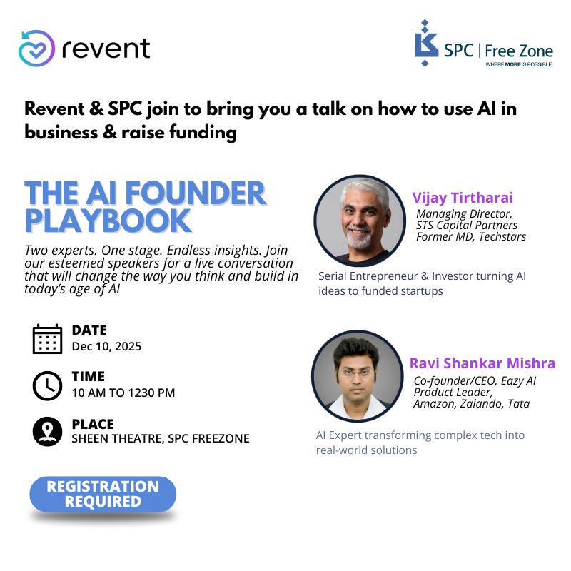 📣 Revent and SPC Freezone present: The Founder AI Playbook