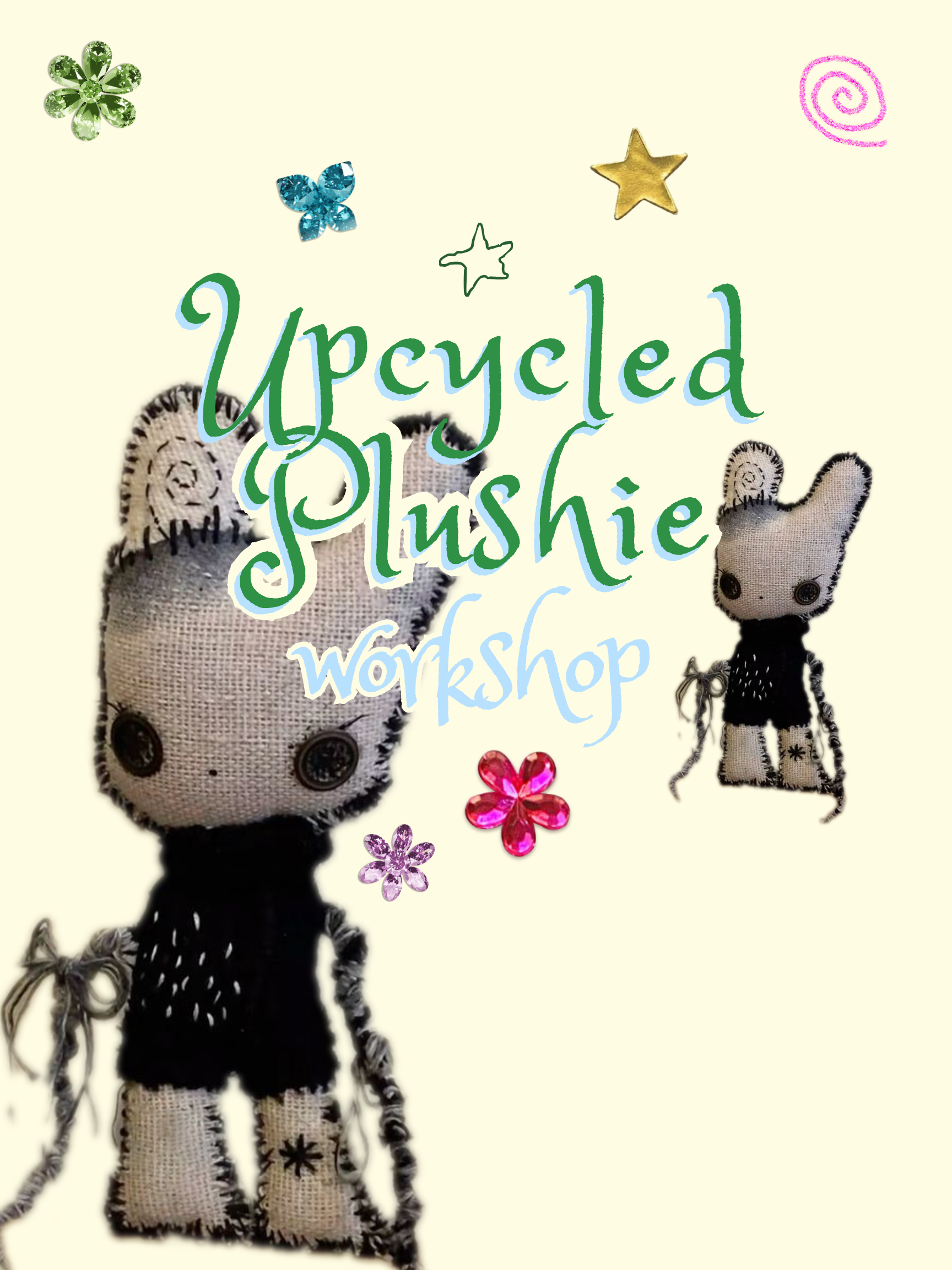 🪡 hand-sew: upcycled bunny keychain workshop