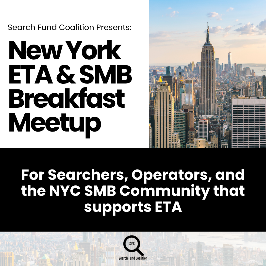 New York ETA & SMB Monthly Breakfast Meetup