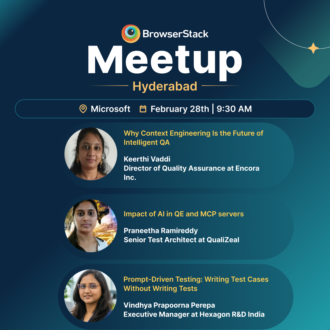 BrowserStack QA Meetup Hyderabad - February