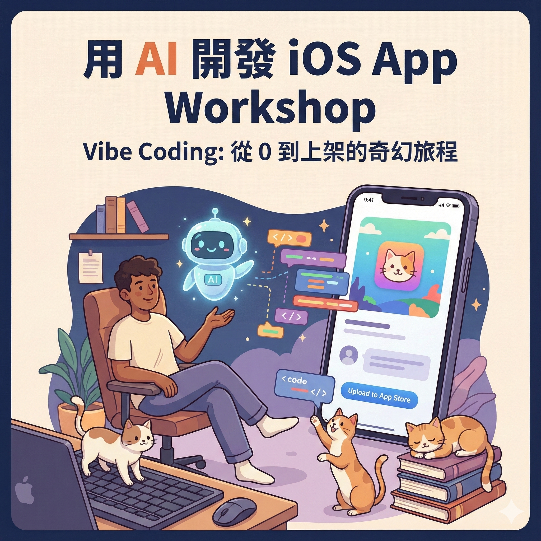 Workshop｜用 AI 開發一個 iOS App （實體場 1500 NT$ 現場付款）