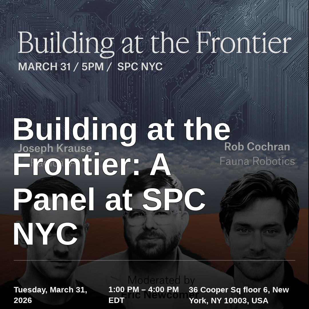 Building at the Frontier: A Panel at SPC NYC
