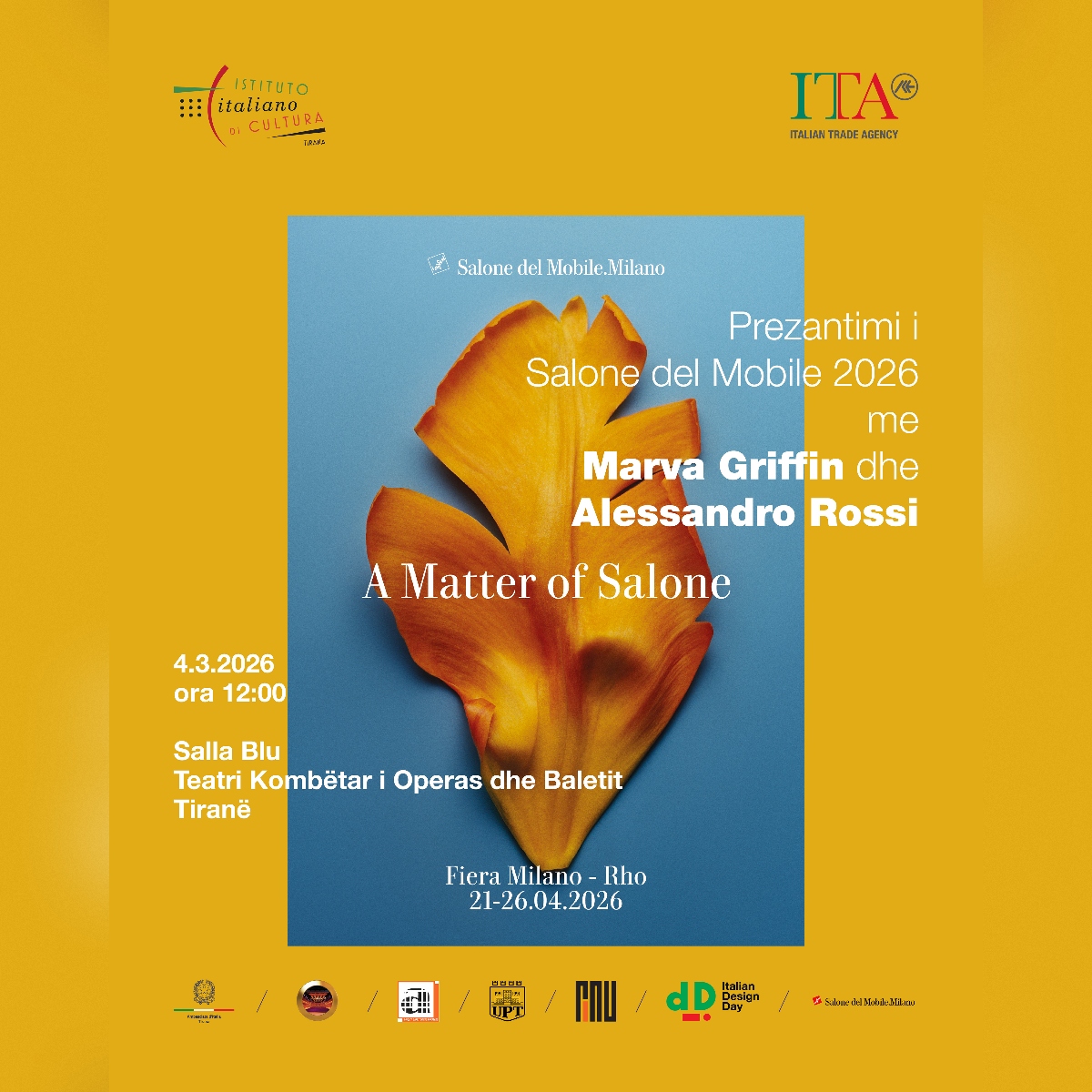 Presentazione del Salone del Mobile 2026 con Marva Griffin e Alessandro Rossi