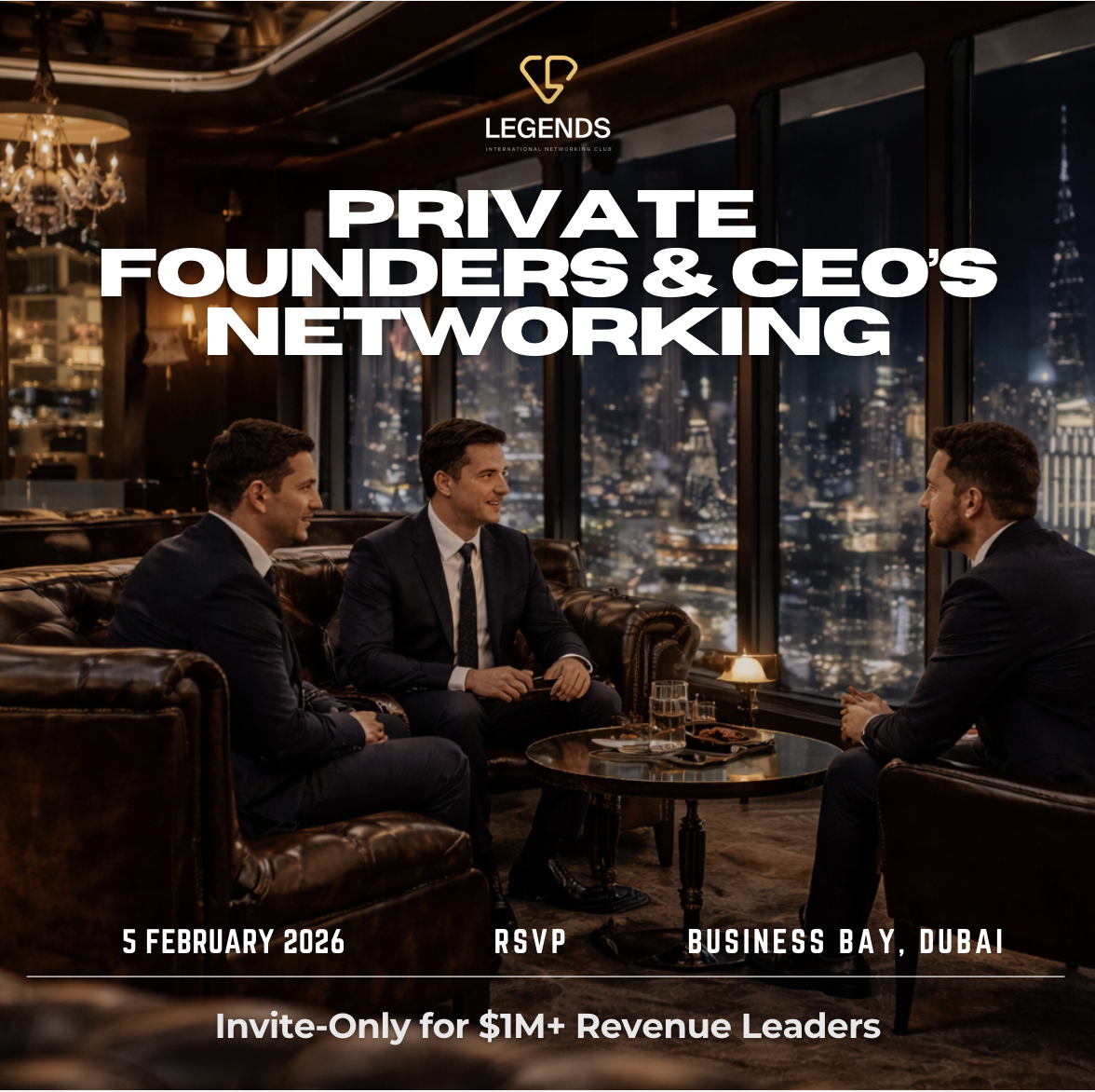 Private Networking Event | 8 Seats for Founders & CEOs ($1M+ Revenue)