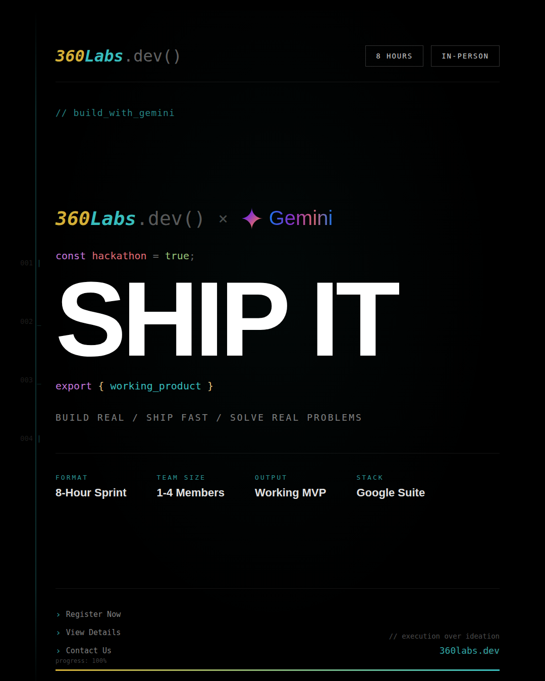 360 Labs x Gemini Hackathon: SHIP IT