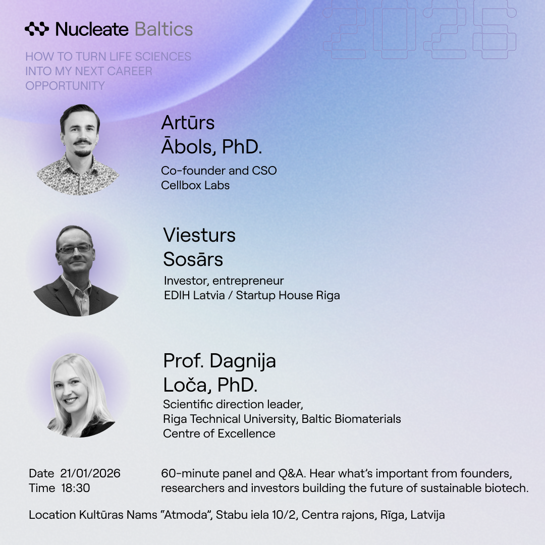 Nucleate Baltics: How to turn life sciences into my next career opportunity