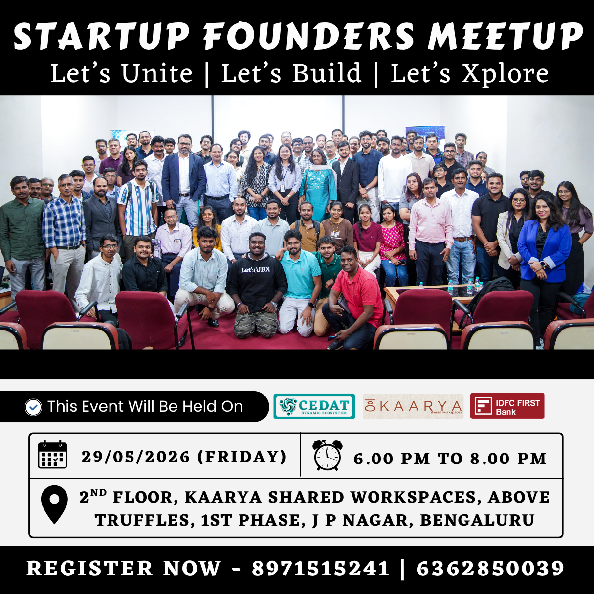 Cover art for #Startup Founders Meetup by CEDAT — Kaarya Shared Workspaces