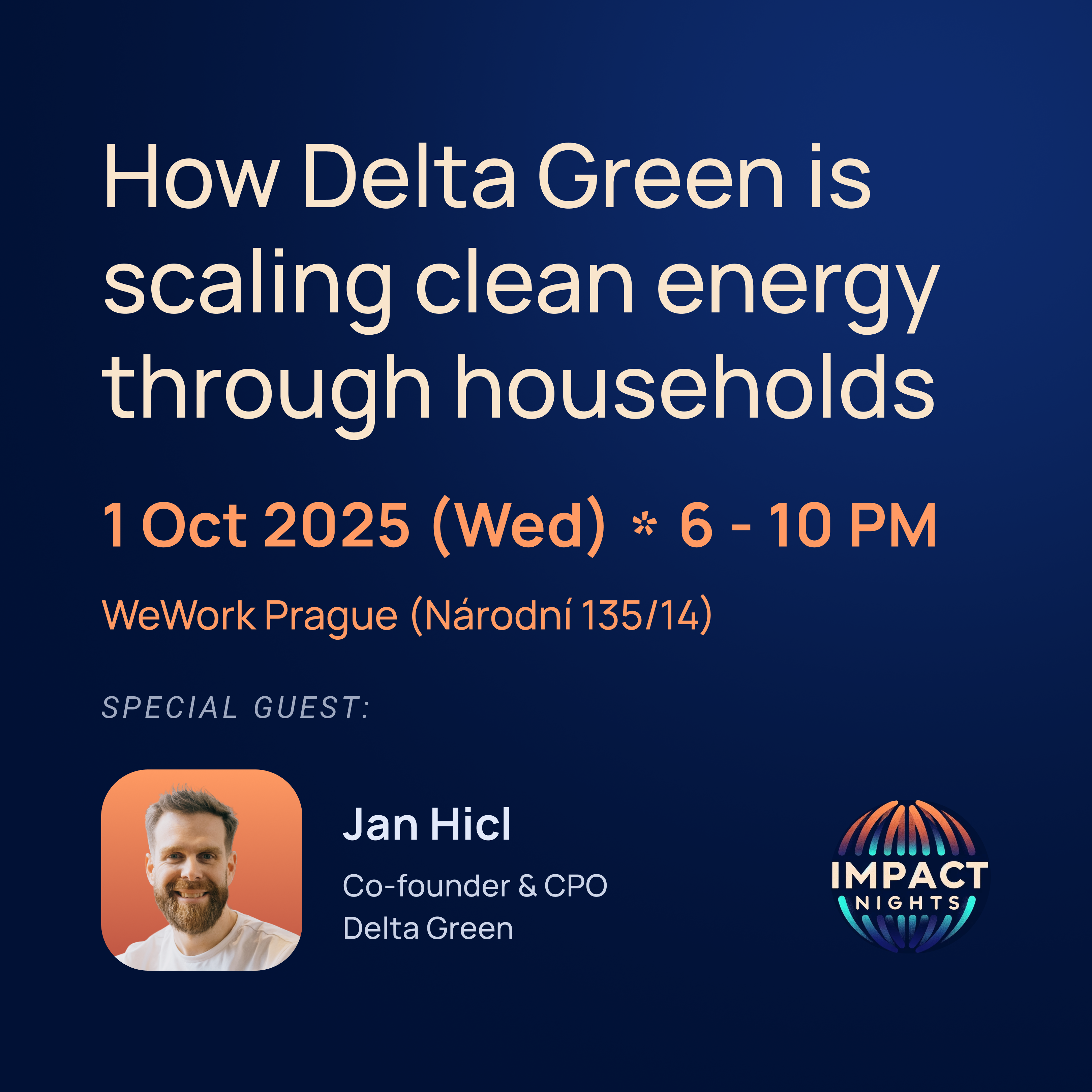 Impact Night with Jan Hicl — How Delta Green is scaling clean energy through households