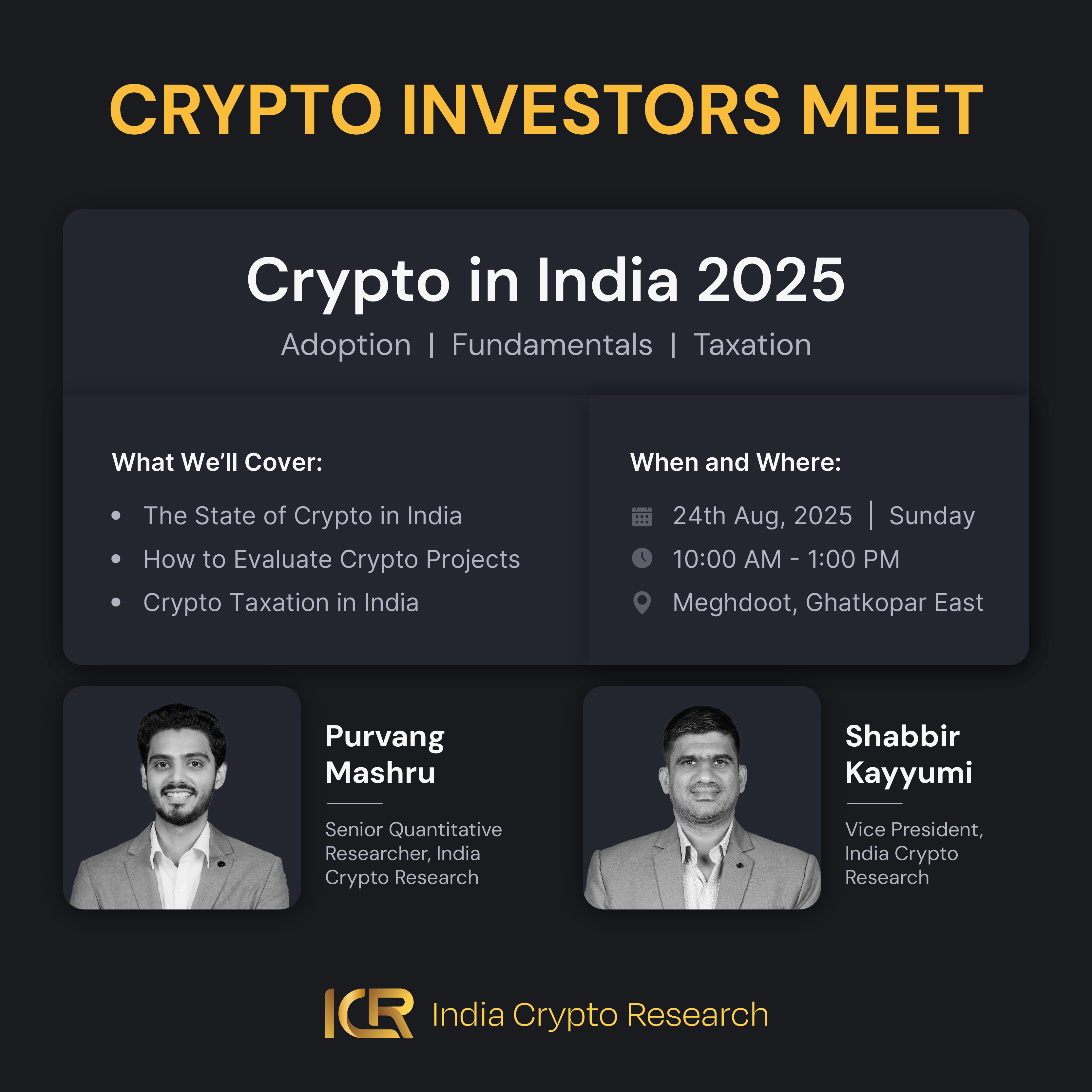 Crypto Investors Meet - Mumbai Edition · Luma