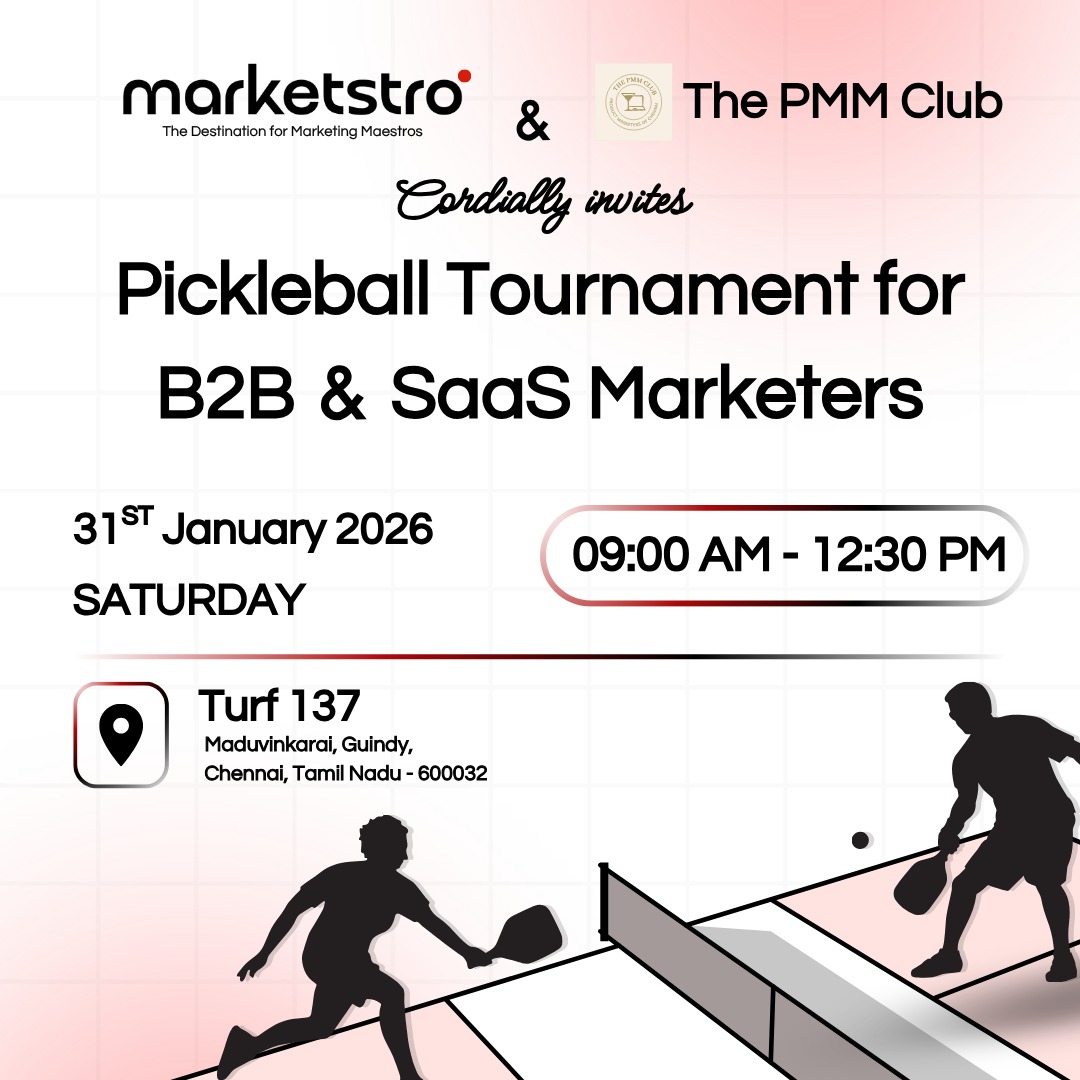 Pickleball Tournament for B2B & SaaS Marketers | Chennai