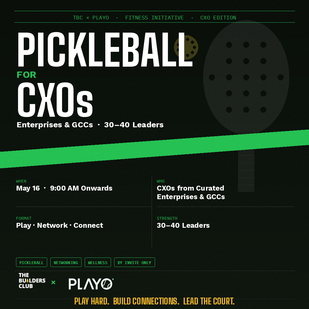 Pickleball for CXOs #Bangalore #Saturdays