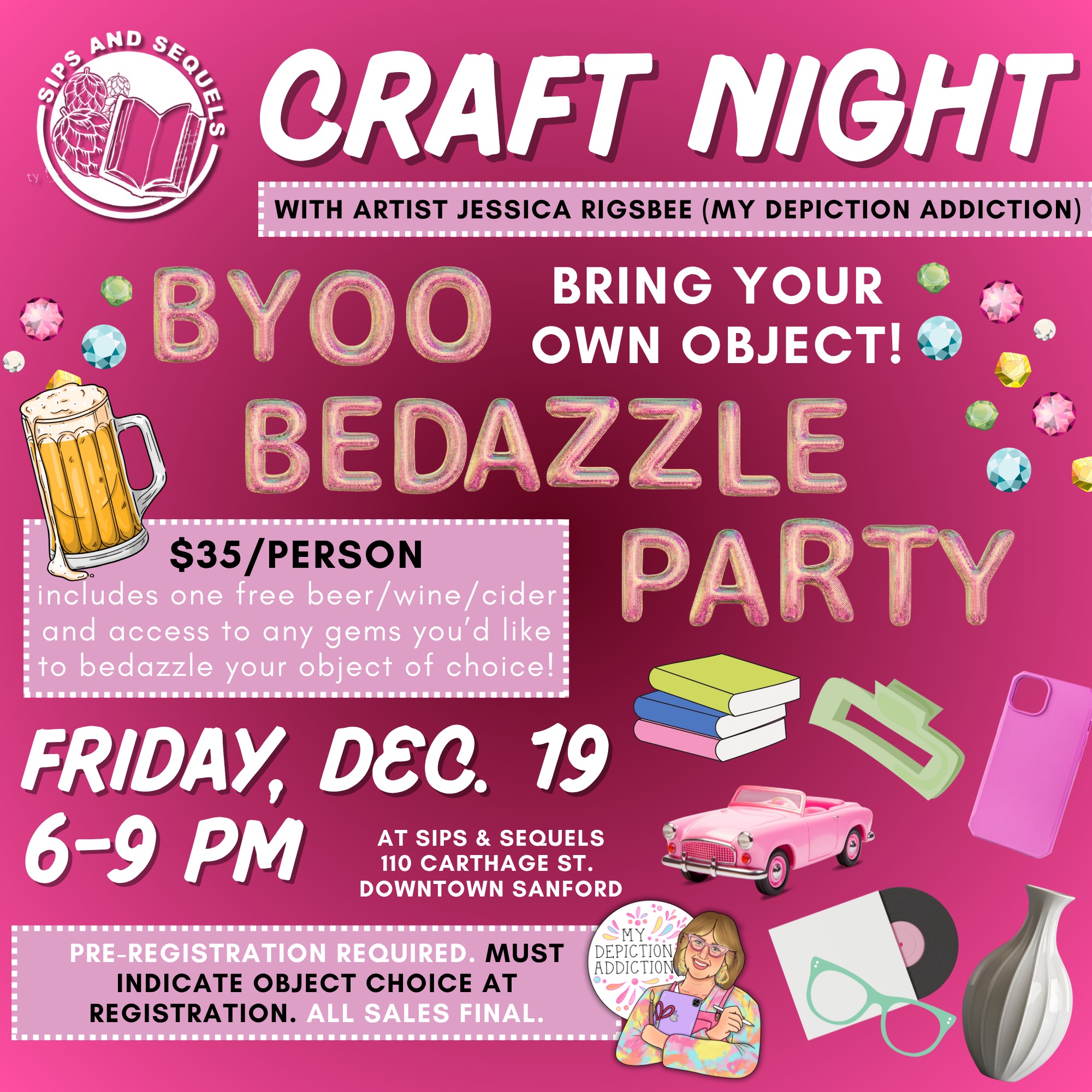 Bring Your Own Object Bedazzling Party