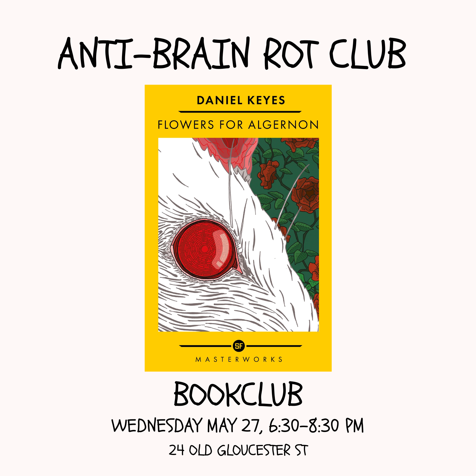 BOOKCLUB: FLOWERS FOR ALGERNON