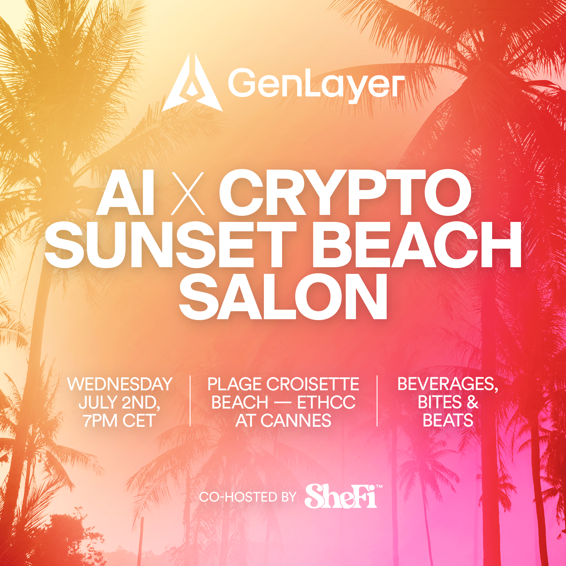 AI x Crypto Sunset Beach Salon · Luma