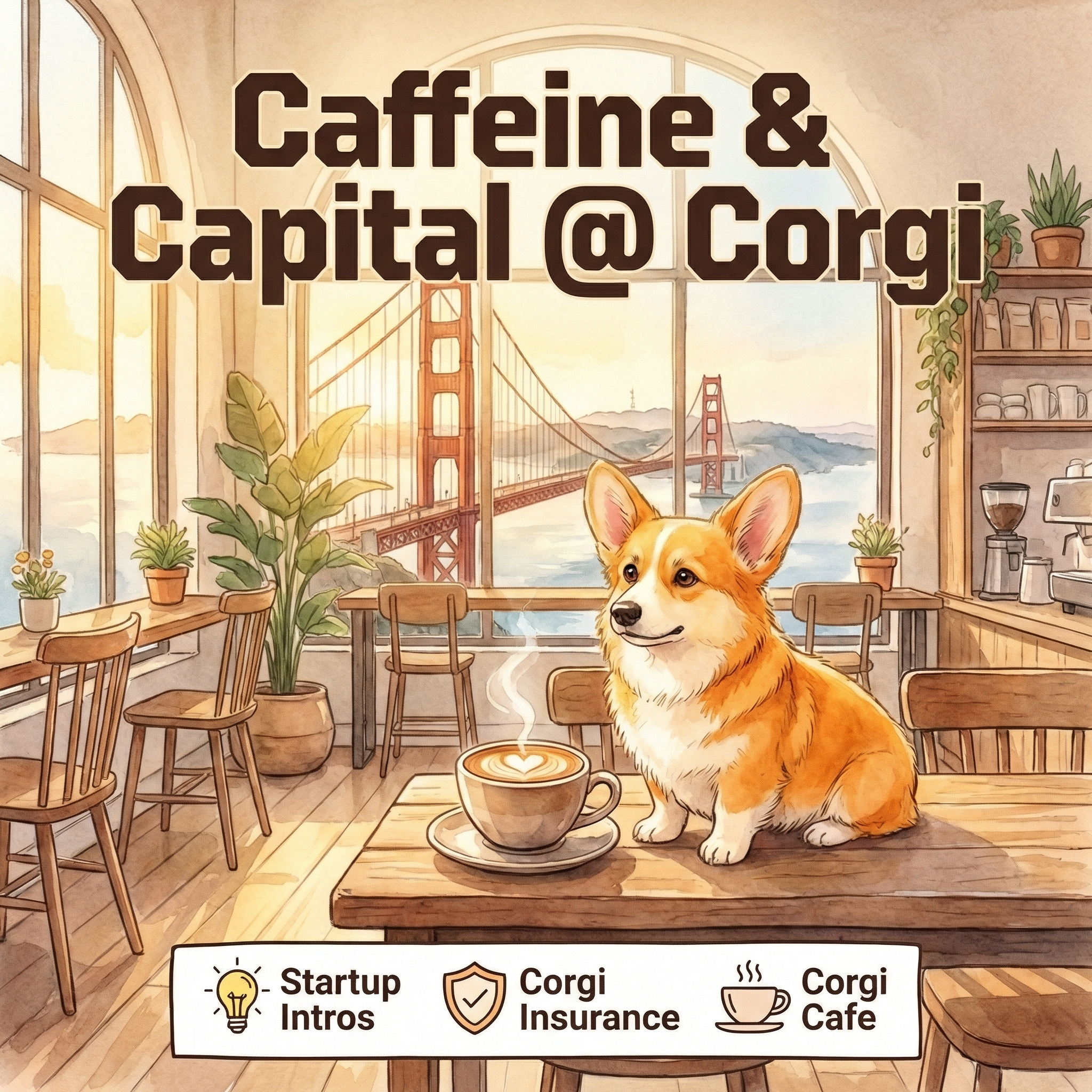 Cover art for #Caffeine & Capital @ Corgi with Startup Intros — Corgi Cafe
