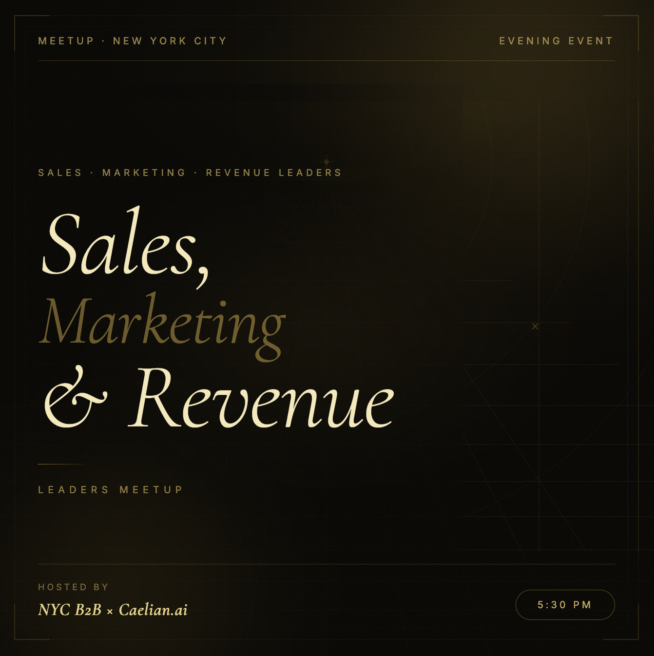 Sales, Marketing, and Revenue Leaders Meetup