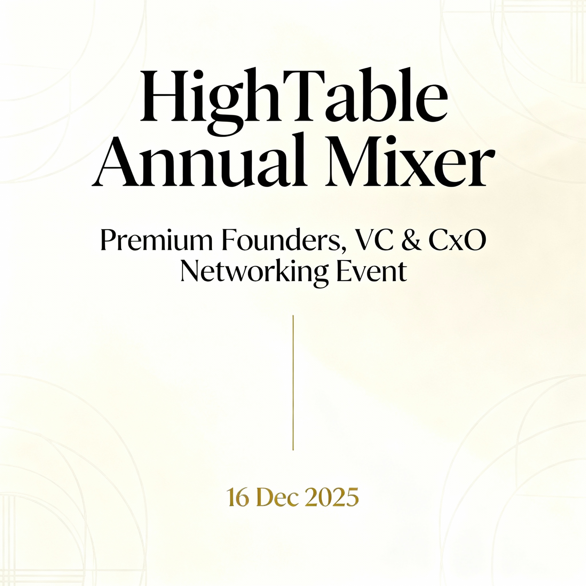 HIGHTABLE ANNUAL MIXER 2025