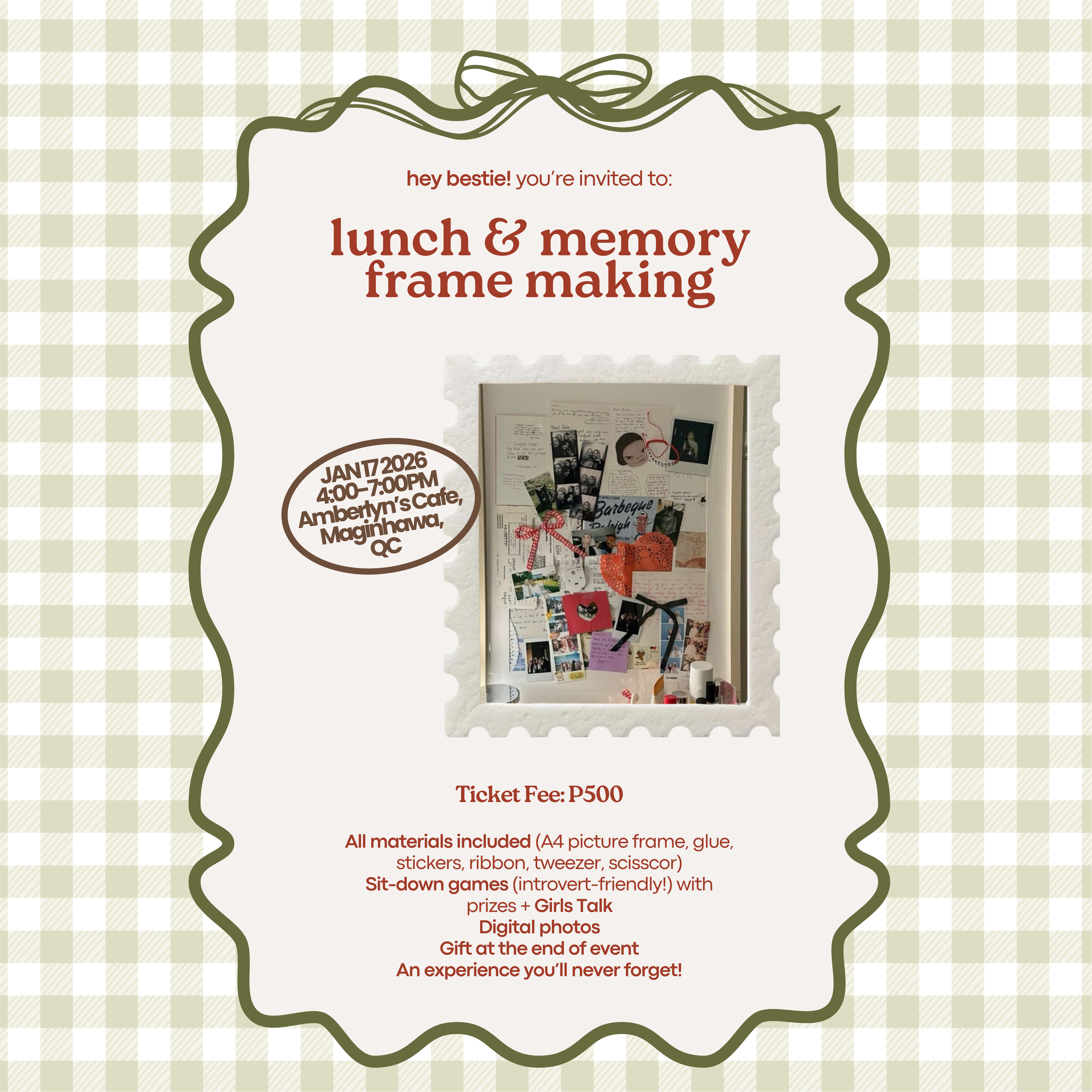 bleumfriends event 07 — lunch & memory frame making 🖼️