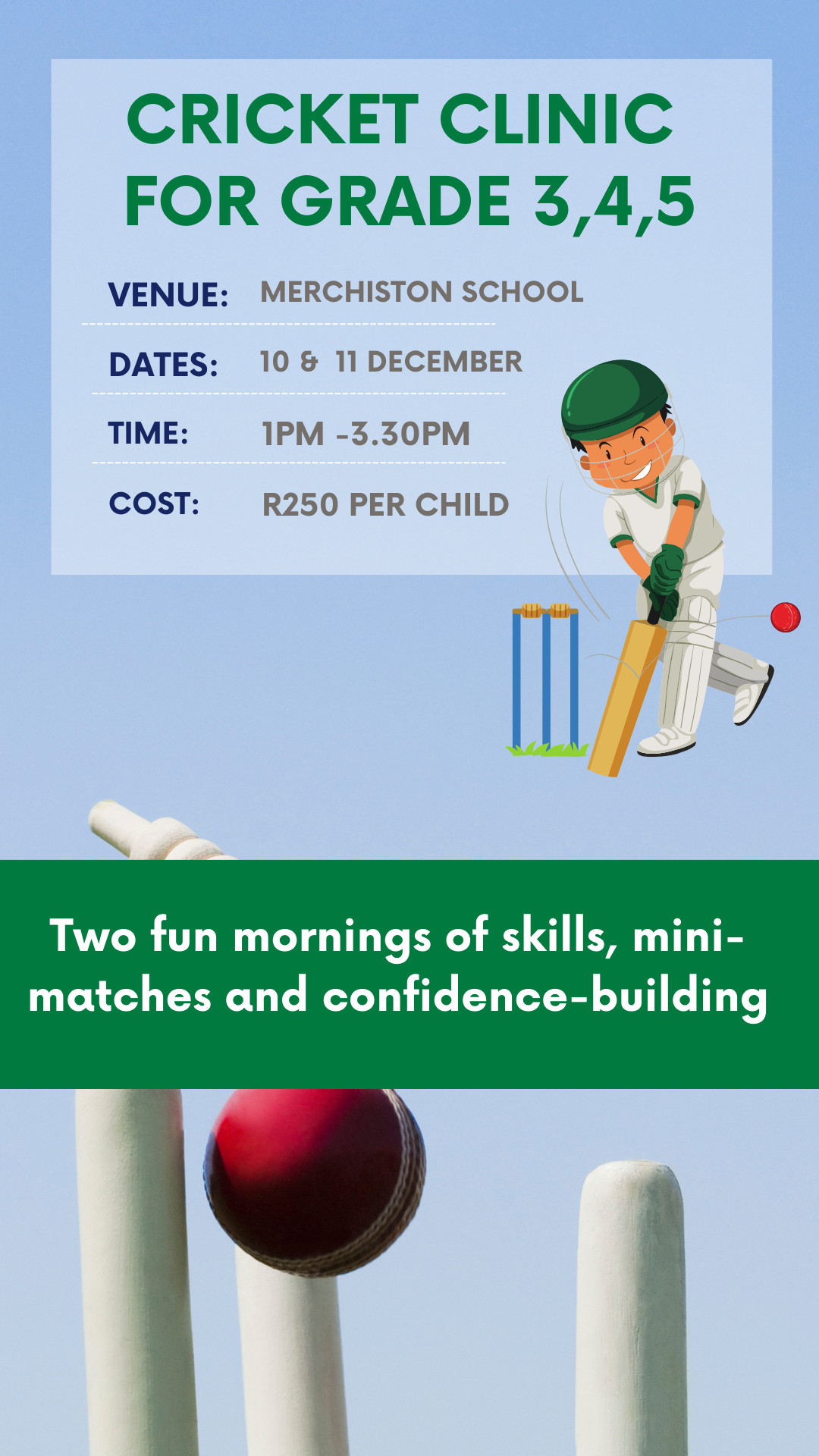 Cricket Clinic, Grd 3,4,5