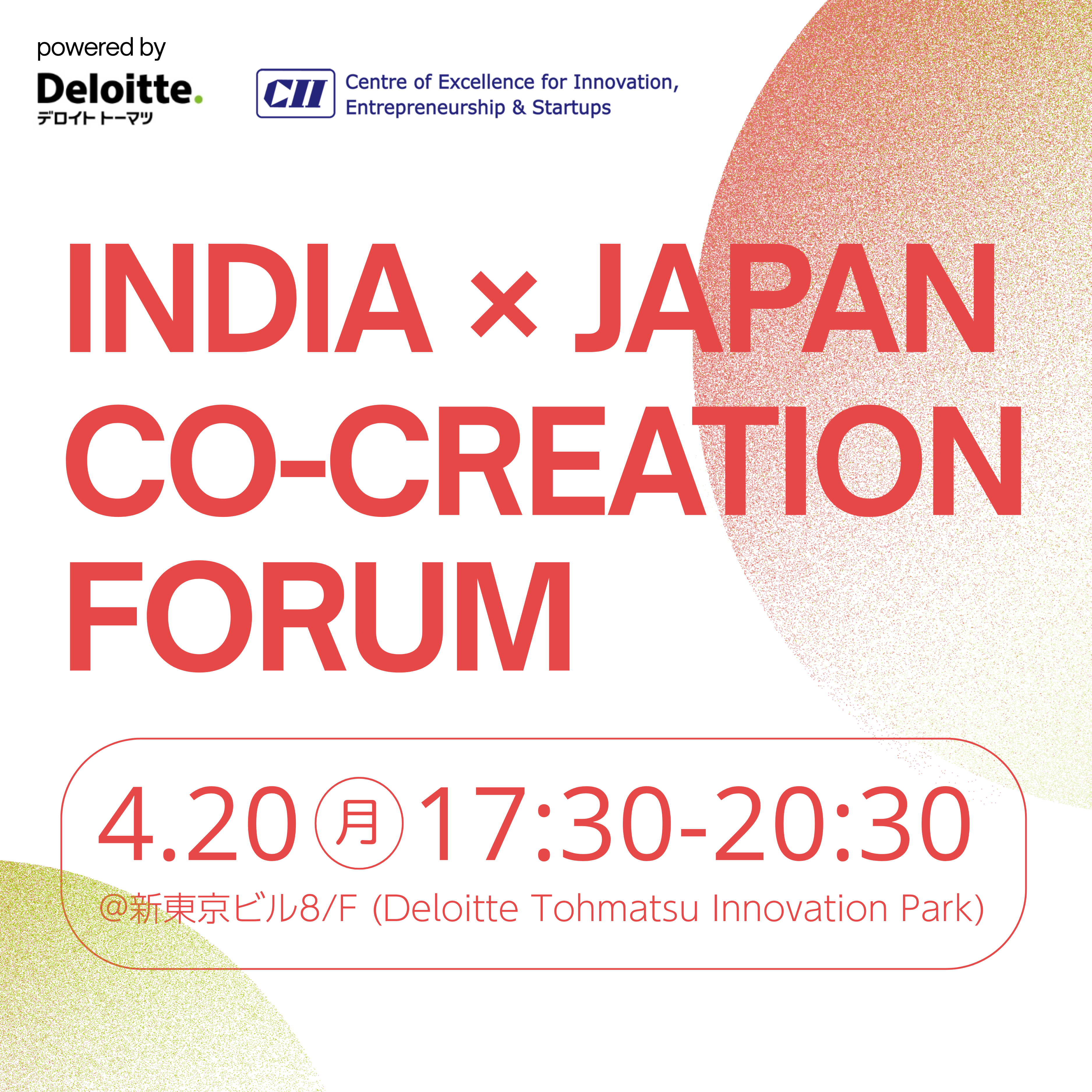 India x Japan Co-creation Forum|Morning Pitch India x CII Collaboration Event