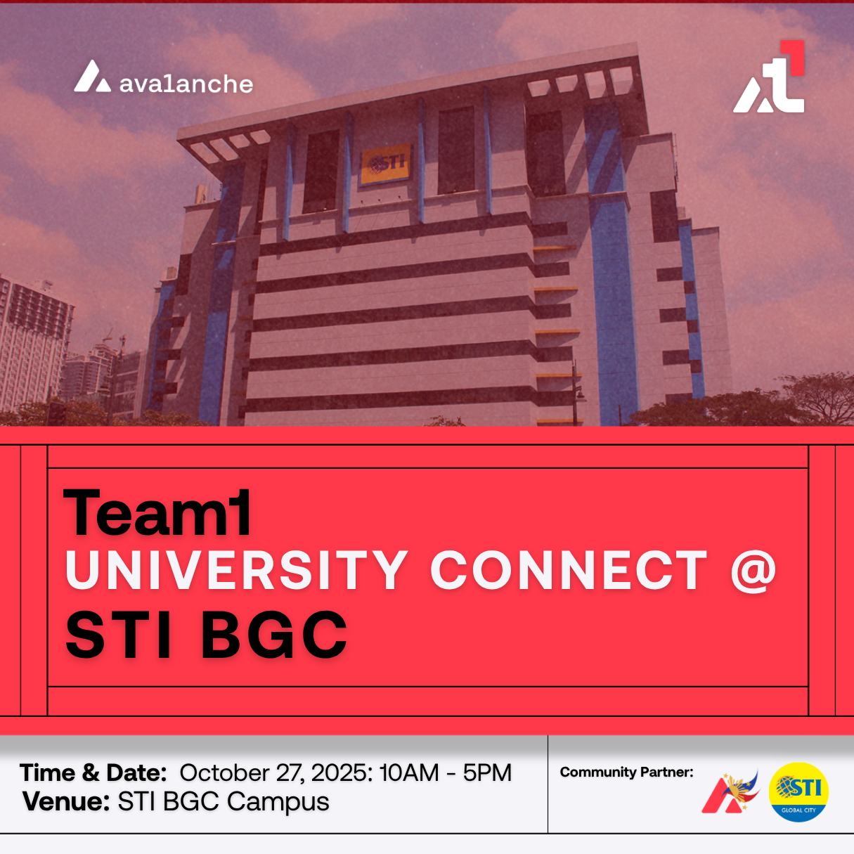 Team1 Avalanche University Connect @ STI College - Global City
