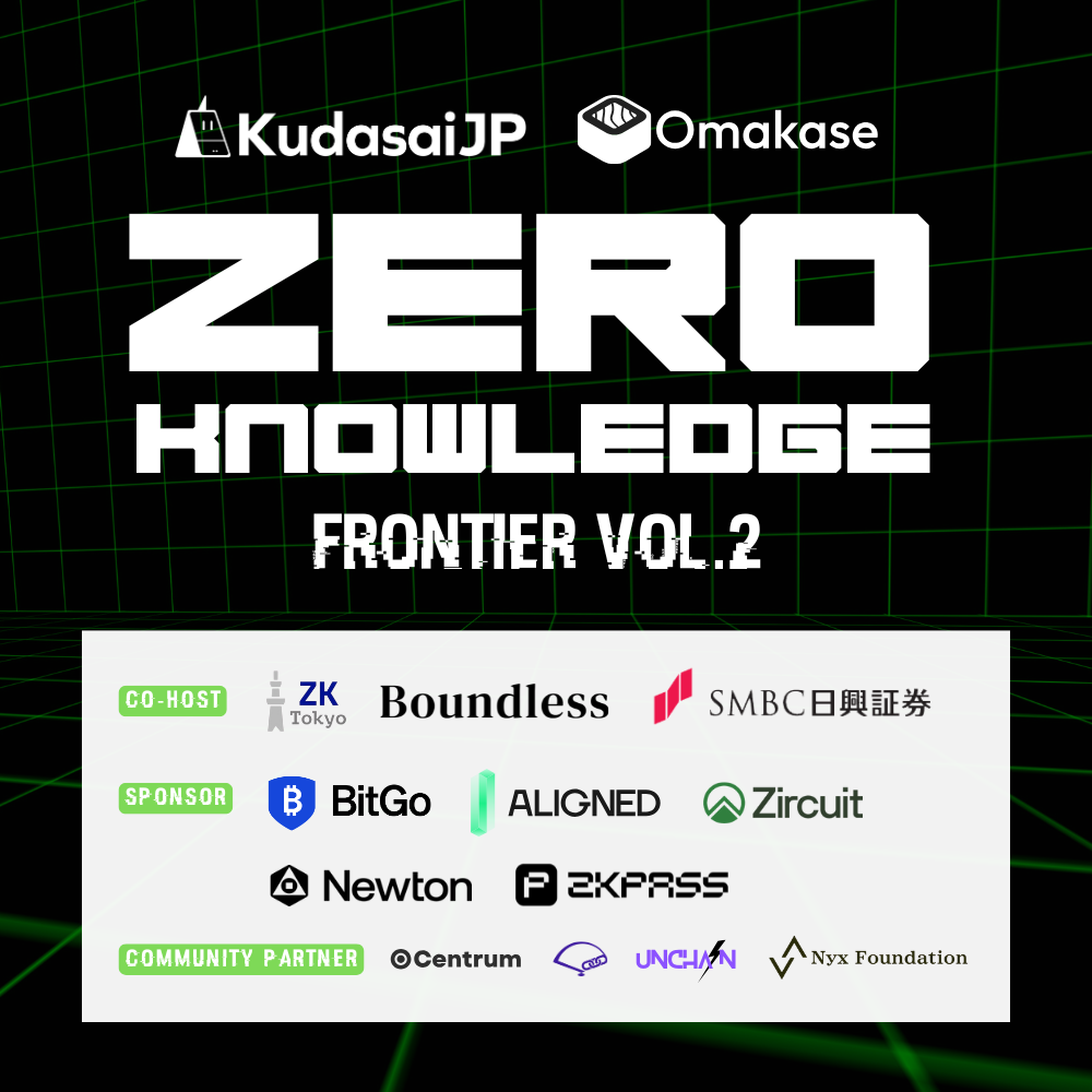Zero Knowledge Frontier Japan🔐 vol.2 · Luma