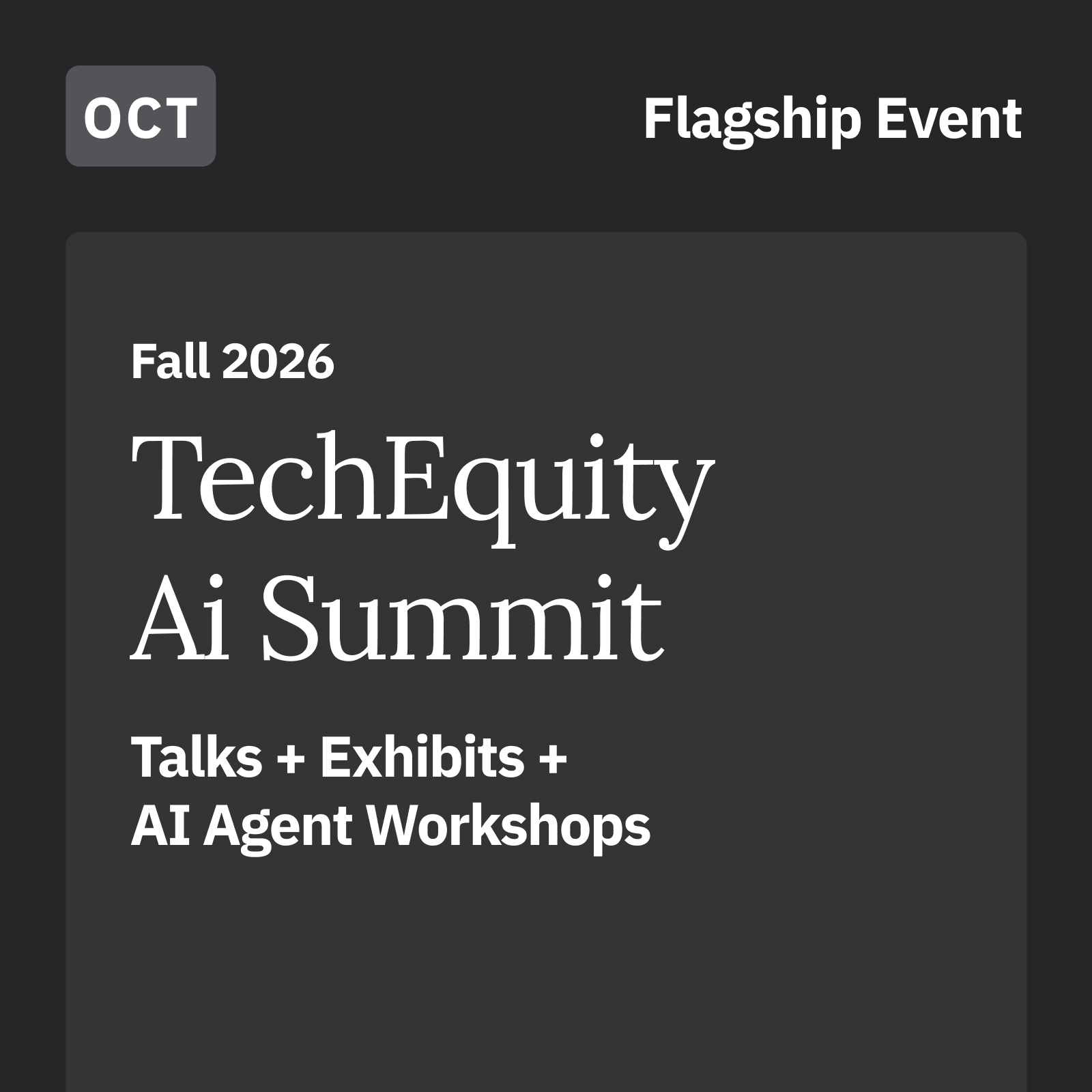 Fall 2026 TechEquity Ai Summit