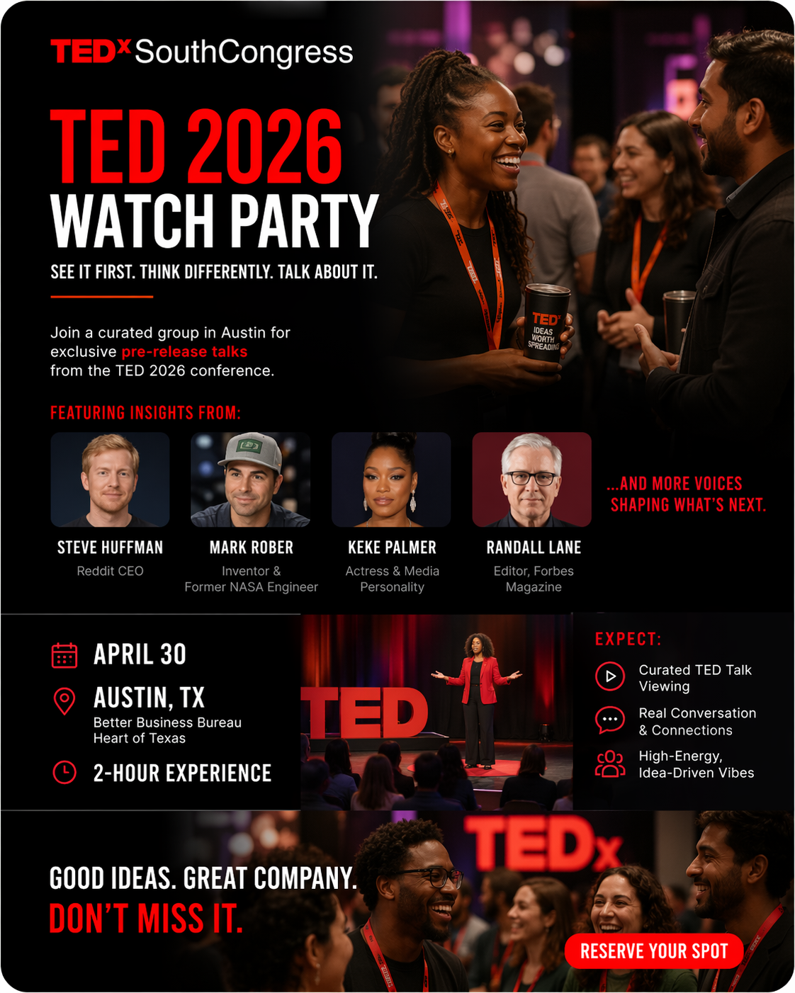 TED 2026 - Networking & Watch Party