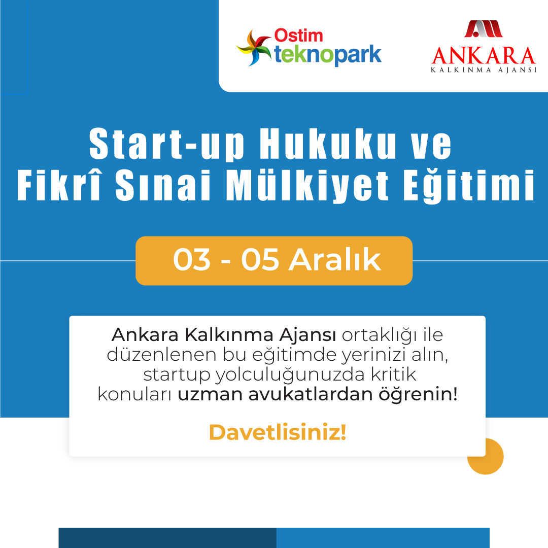 Start-up Hukuku ve Fikrî Sınai Mülkiyet Eğitimi